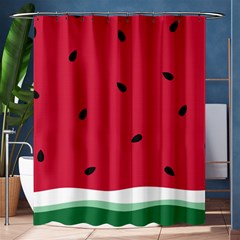 Minimalist Summer Watermelon Wallpaper Shower Curtain 60  X 72  (medium)  by Nexatart