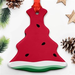 Minimalist Summer Watermelon Wallpaper Ornament (Christmas Tree) 