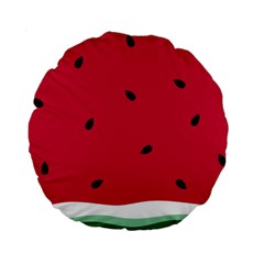 Minimalist Summer Watermelon Wallpaper Standard 15  Premium Round Cushions