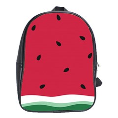 Minimalist Summer Watermelon Wallpaper School Bag (XL)