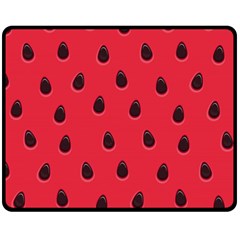 Seamless Watermelon Surface Texture Double Sided Fleece Blanket (medium)  by Nexatart