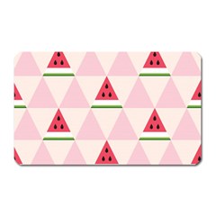 Seamless Pattern Watermelon Slices Geometric Style Magnet (rectangular) by Nexatart