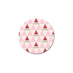 Seamless Pattern Watermelon Slices Geometric Style Golf Ball Marker by Nexatart