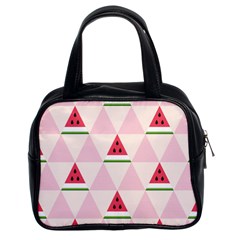 Seamless Pattern Watermelon Slices Geometric Style Classic Handbag (two Sides) by Nexatart