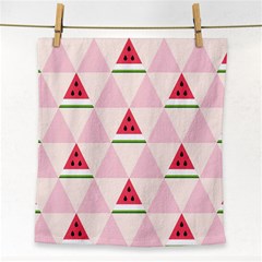 Seamless Pattern Watermelon Slices Geometric Style Face Towel by Nexatart