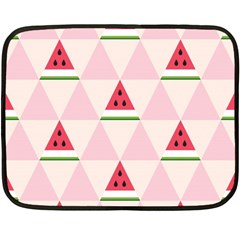 Seamless Pattern Watermelon Slices Geometric Style Double Sided Fleece Blanket (mini)  by Nexatart