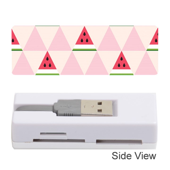 Seamless Pattern Watermelon Slices Geometric Style Memory Card Reader (Stick)