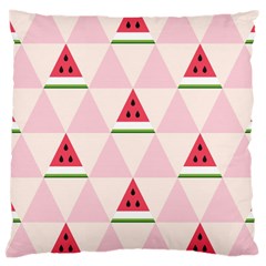 Seamless Pattern Watermelon Slices Geometric Style Large Cushion Case (one Side) by Nexatart