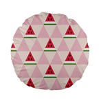 Seamless Pattern Watermelon Slices Geometric Style Standard 15  Premium Flano Round Cushions Front