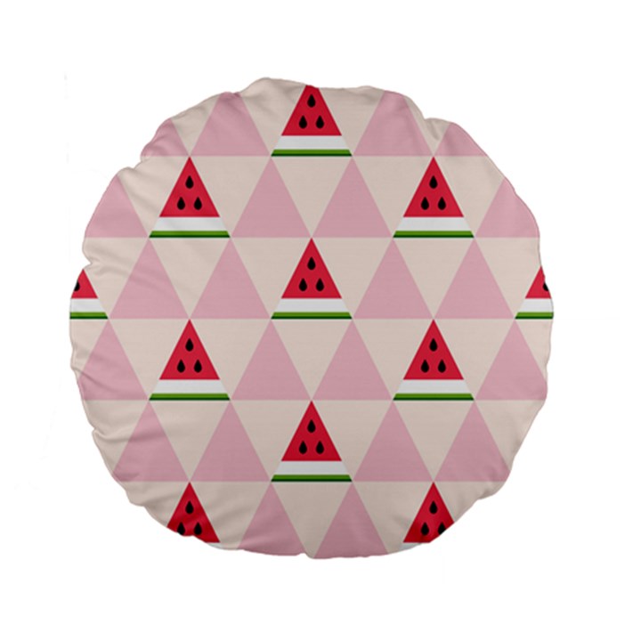 Seamless Pattern Watermelon Slices Geometric Style Standard 15  Premium Flano Round Cushions