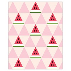 Seamless Pattern Watermelon Slices Geometric Style Drawstring Bag (small) by Nexatart