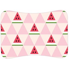 Seamless Pattern Watermelon Slices Geometric Style Velour Seat Head Rest Cushion by Nexatart