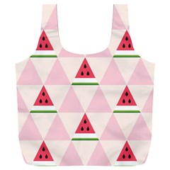 Seamless Pattern Watermelon Slices Geometric Style Full Print Recycle Bag (xxxl)