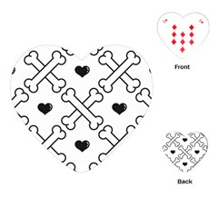 Dog Bone Seamless Pattern Heart Valentine Playing Cards Single Design (heart) by Nexatart