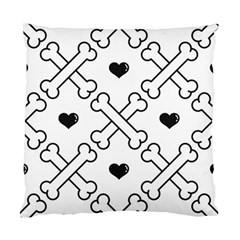 Dog Bone Seamless Pattern Heart Valentine Standard Cushion Case (two Sides) by Nexatart