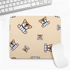 Cute Welsh Corgi Puppy Sitting Seamless Pattern Large Mousepads by Nexatart