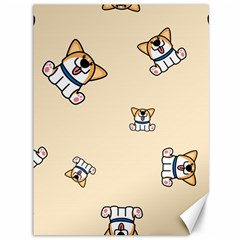 Cute Welsh Corgi Puppy Sitting Seamless Pattern Canvas 36  X 48  by Nexatart