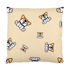 Cute Welsh Corgi Puppy Sitting Seamless Pattern Standard Cushion Case (one Side) by Nexatart