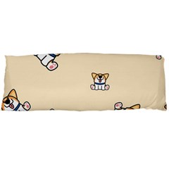 Cute Welsh Corgi Puppy Sitting Seamless Pattern Body Pillow Case (dakimakura) by Nexatart