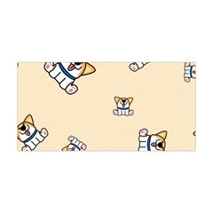 Cute Welsh Corgi Puppy Sitting Seamless Pattern Yoga Headband by Nexatart