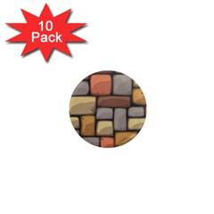 Colorful Brick Wall Texture 1  Mini Magnet (10 Pack)  by Nexatart