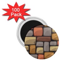 Colorful Brick Wall Texture 1 75  Magnets (100 Pack)  by Nexatart