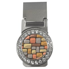 Colorful Brick Wall Texture Money Clips (cz)  by Nexatart