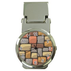 Colorful Brick Wall Texture Money Clip Watches by Nexatart