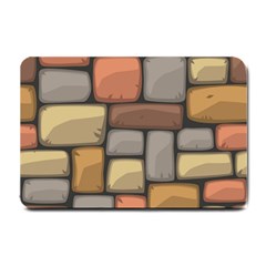 Colorful Brick Wall Texture Small Doormat  by Nexatart