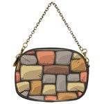 Colorful Brick Wall Texture Chain Purse (One Side) Front