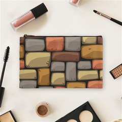 Colorful Brick Wall Texture Cosmetic Bag (medium) by Nexatart