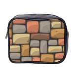 Colorful Brick Wall Texture Mini Toiletries Bag (Two Sides) Front