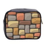 Colorful Brick Wall Texture Mini Toiletries Bag (Two Sides) Back