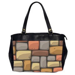 Colorful Brick Wall Texture Oversize Office Handbag (2 Sides) by Nexatart