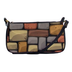 Colorful Brick Wall Texture Shoulder Clutch Bag by Nexatart