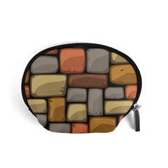 Colorful Brick Wall Texture Accessory Pouch (small) by Nexatart