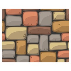 Colorful Brick Wall Texture Double Sided Flano Blanket (medium)  by Nexatart