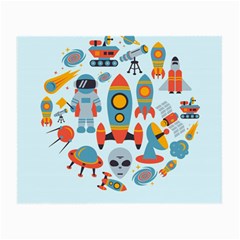 Space Elements Flat Small Glasses Cloth by Nexatart