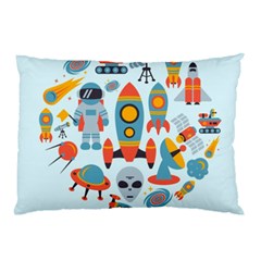 Space Elements Flat Pillow Case by Nexatart