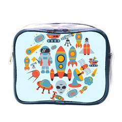 Space Elements Flat Mini Toiletries Bag (one Side) by Nexatart