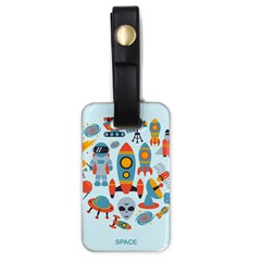 Space Elements Flat Luggage Tag (one Side) by Nexatart