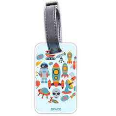 Space Elements Flat Luggage Tag (two Sides) by Nexatart