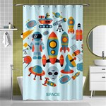 Space Elements Flat Shower Curtain 48  x 72  (Small)  Curtain(48  X 72 ) - 42.18 x64.8  Curtain(48  X 72 )