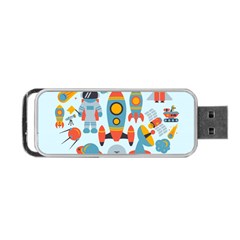 Space Elements Flat Portable Usb Flash (two Sides) by Nexatart