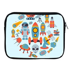 Space Elements Flat Apple Ipad 2/3/4 Zipper Cases by Nexatart