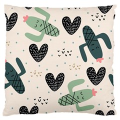 Cute Cactus Plants Seamless Pattern With Children Drawing Baby Kids Apparel Fashion Standard Flano Cushion Case (one Side) by Nexatart