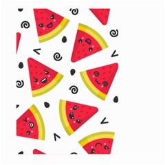 Cute Smiling Watermelon Seamless Pattern White Background Large Garden Flag (two Sides) by Nexatart