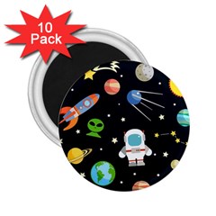 Space Astronomy Decorative Symbols Seamless Pattern Vector Illustration 2 25  Magnets (10 Pack)  by Nexatart