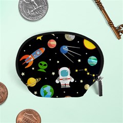 Space Astronomy Decorative Symbols Seamless Pattern Vector Illustration Accessory Pouch (small) by Nexatart