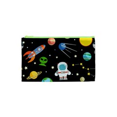 Space Astronomy Decorative Symbols Seamless Pattern Vector Illustration Cosmetic Bag (xs) by Nexatart